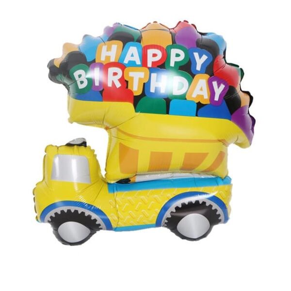 Фольгована кулька самоскид "Happy Birthday"