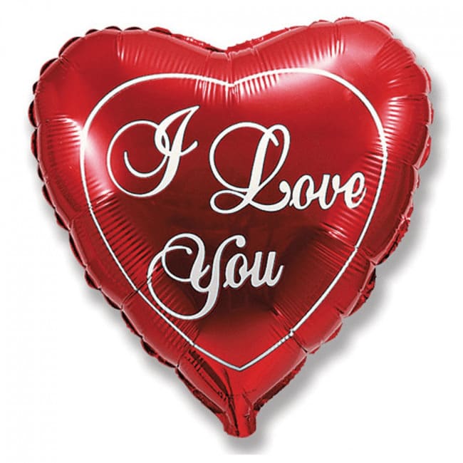 Фольгована кулька серце "I love you"