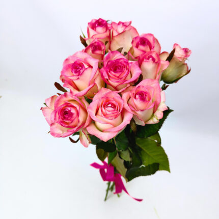 11 рожевих троянд 70 см "Джумілія"