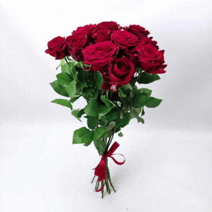 11 червоних троянд 80 см "Ред_Наомі"
