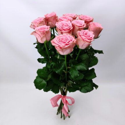 11 рожевих троянд 80 см "Софі_Лорен"
