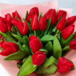 25 червоних тюльпанів