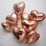 Фольгована кулька Серце | Рожеве золото