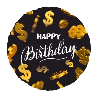Фольгована кулька "happy birthday" долар